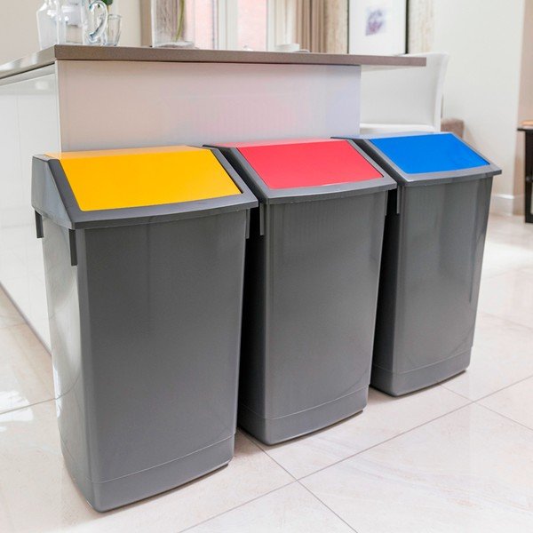 Recycle 3 részes szelektív hulladékgyűjtő szett, 60 l - Addis-image-1