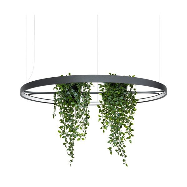 Fekete alumínium LED függőlámpa ø 110 cm RIO – Thoro
