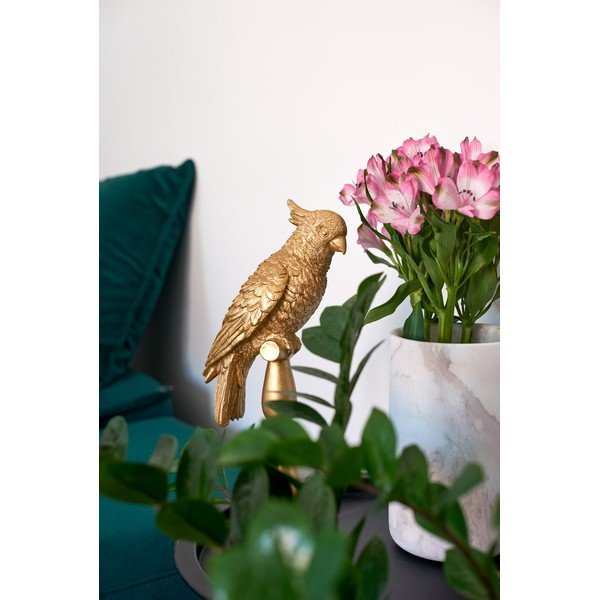 Cockatoo aranyszínű szobor, magasság 40 cm - PT LIVING-image-1