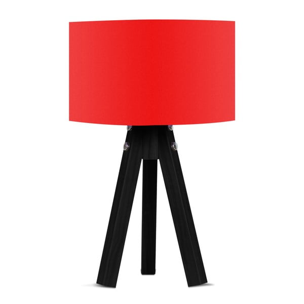 Blackie asztali lámpa piros lámpabúrával - Kate Louise