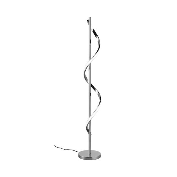 Fényes ezüstszínű LED szabályozható állólámpa (magasság 120 cm) Isabel – Trio