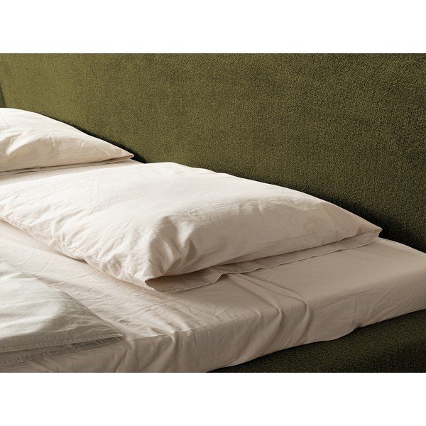 Sötétzöld kárpitozott franciaágy ágyráccsal 180x200 cm Makana – Makamii-image-4