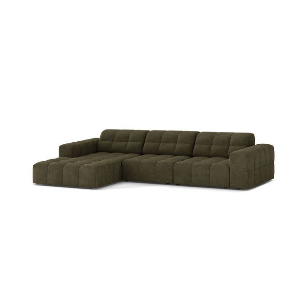 Khaki zsenília sarokkanapé (bal oldali-heverő résszel) Chicago – Cosmopolitan Design-image-1