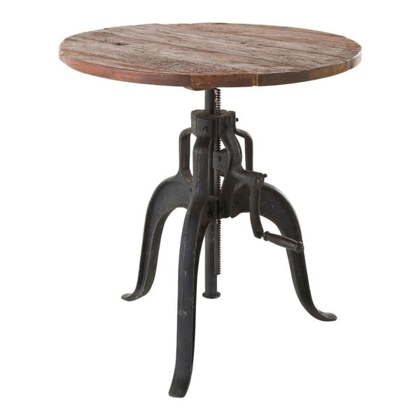 Bistro asztal újrahasznosított asztallappal, ⌀ 75 cm - Kare Design