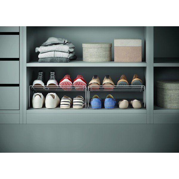 Cipok 2 db rozsdamentes acél fehér cipőtartó - Metaltex-image-2