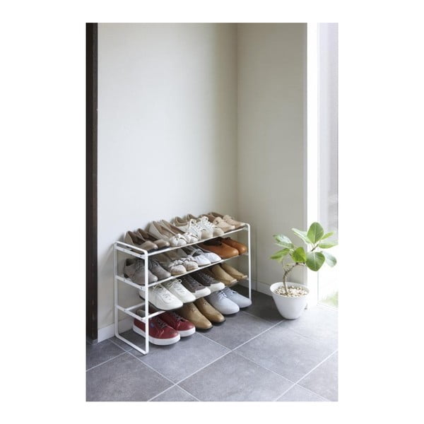 Maebashi fehér cipőtartó, 3 szintes - YAMAZAKI-image-1