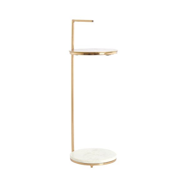 Kerek tárolóasztal márvány asztallappal ø 26 cm Leda – Light & Living