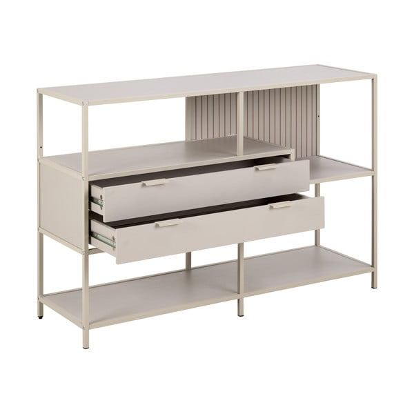 Szürke könyvespolc 114x78x35 cm Seaford – Actona-image-2