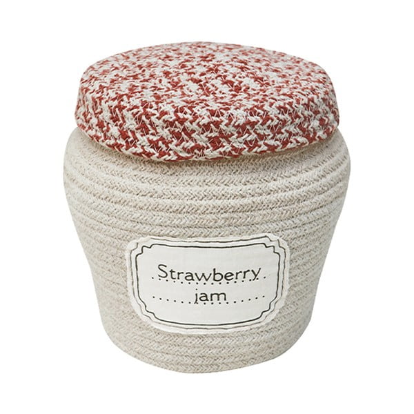 Krémszínű textil játéktároló kosár ø 20x23 cm Jam Jar – Lorena Canals