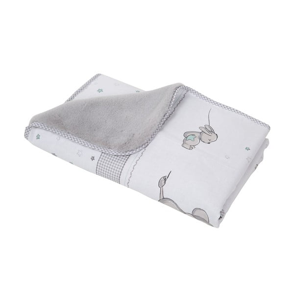 Fehér-szürke mikroplüss gyerek takaró 80x80 cm Sternenzauber – Roba-image-2