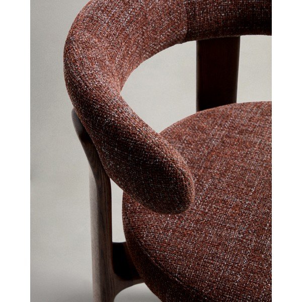 Barna-sötét natúr színű kőrisfa bárszék (ülésmagasság 75 cm) Granite – Kave Home-image-3