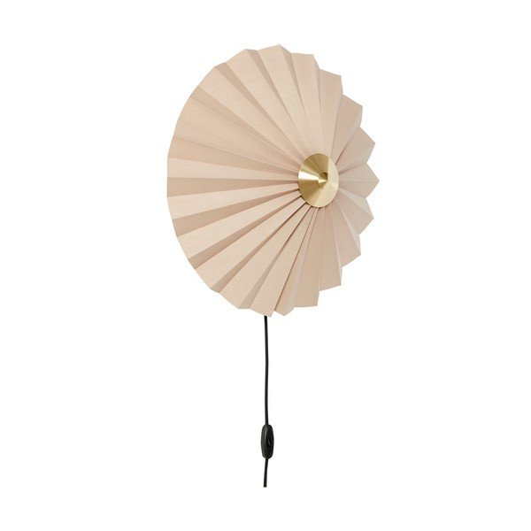 Bézs konnektorhoz csatlakoztatható fali lámpa ø 48 cm Pliss – Hübsch-image-2