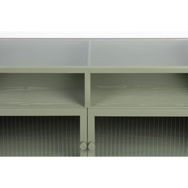 Zöld tálalószekrény 80x58 cm Herbe – White Label-image-3