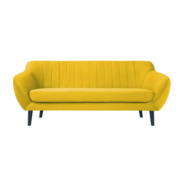 Toscane sárga bársony kanapé, 188 cm - Mazzini Sofas