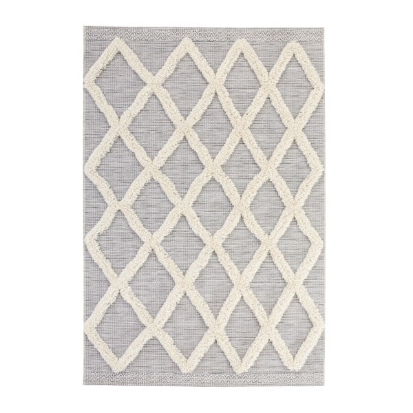 Handira Grid szürke szőnyeg, 230 x 155 cm - Mint Rugs