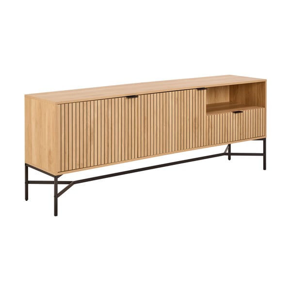 Natúr színű komód tölgyfa dekorral 180x70x40 cm Jaipur – Actona-image-1