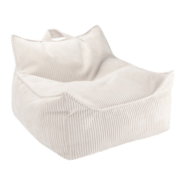Krémszínű kordbársony gyerek babzsákfotel Chair – Wigiwama