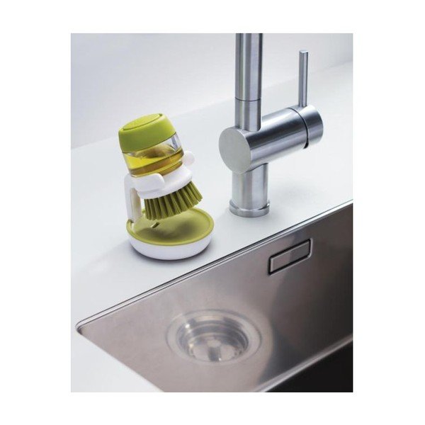 Palm Scrub zöld mosogatókefe, adagolóval és állvánnyal - Joseph Joseph-image-1