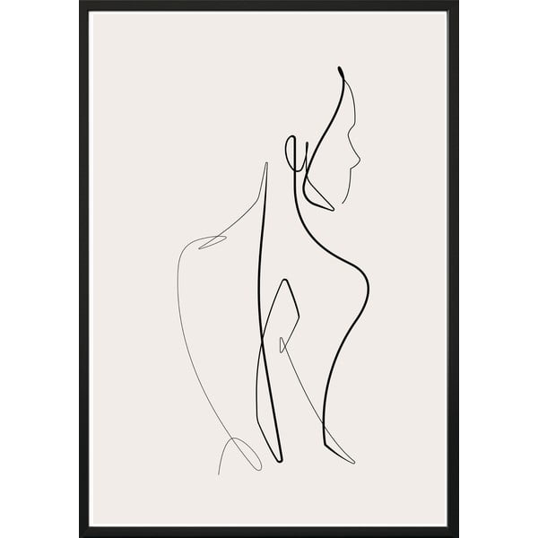 SKETCHLINE/NAKED keretezett fali kép, 70 x 100 cm