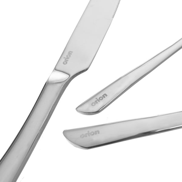 Ezüstszínű rozsdamentes acél evőeszköz készlet 24 db-os Shape – Orion-image-4