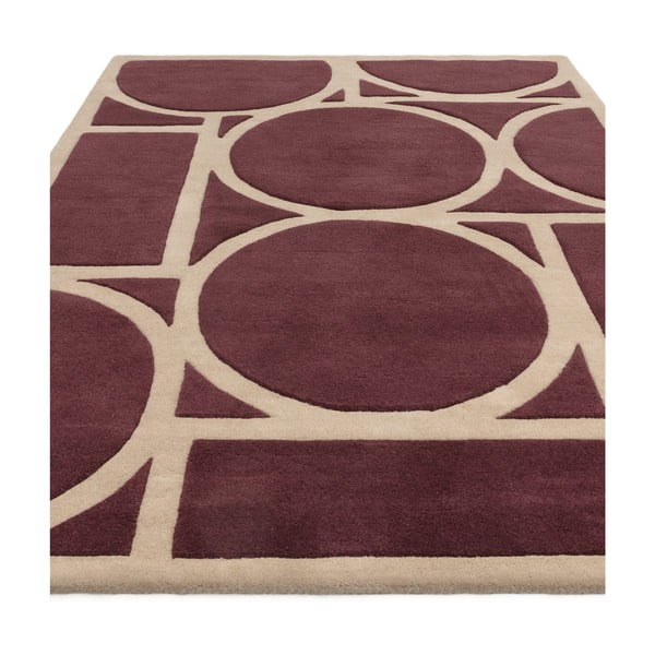 Sötétbarna gyapjú szőnyeg 200x290 cm Metro Plum – Asiatic Carpets-image-2