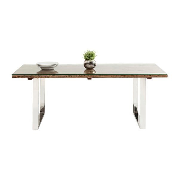 Pure étkezőasztal újrahasznosított fából, 1200 x 90 cm - Kare Design