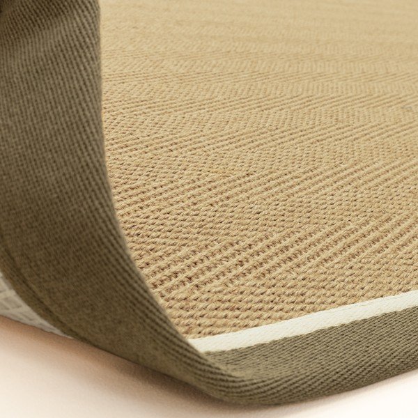 Khaki-natúr színű kétoldalas-kézi szövésű juta szőnyeg 240x340 cm Bordo Herringbone Khaki – Asiatic Carpets-image-3