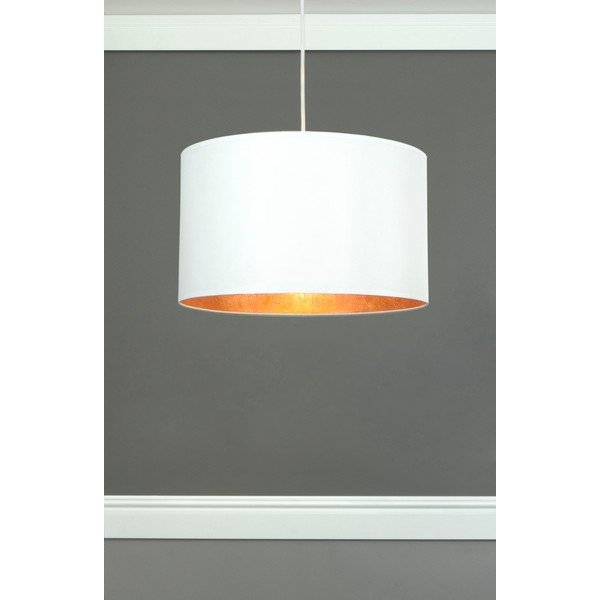 Mika fehér függőlámpa rézszínű lámpabelsővel, ⌀ 40 cm - Sotto Luce-image-1