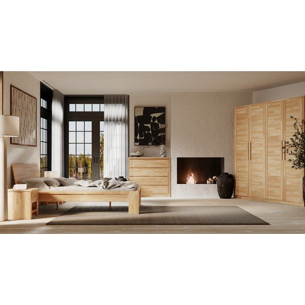 Natúr színű tölgyfa ruhásszekrény 105x220 cm Timo – Olivia Living-image-1