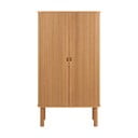 Natúr színű szekrény tolóajtóval, tölgyfa dekorral 80x145 cm Langley – Actona