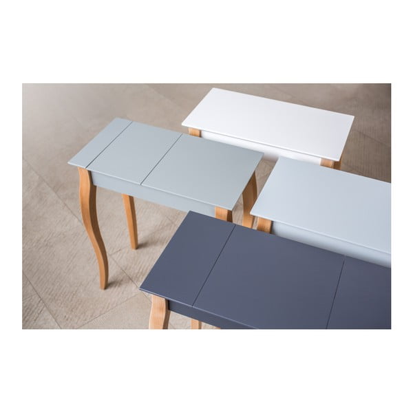 Dressing Table grafitszürke fésülködőasztal tükörrel, hosszúság 85 cm - Ragaba-image-2