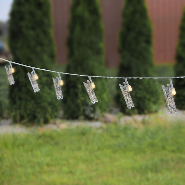 Lights átlátszó csipesz alakú LED fényfüzér, 20 izzós, hosszúság 3,35 m - DecoKing-image-3