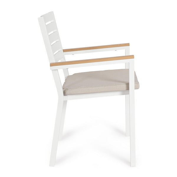 Fehér fém kerti szék szett 4 db-os Henna   – Bizzotto-image-2