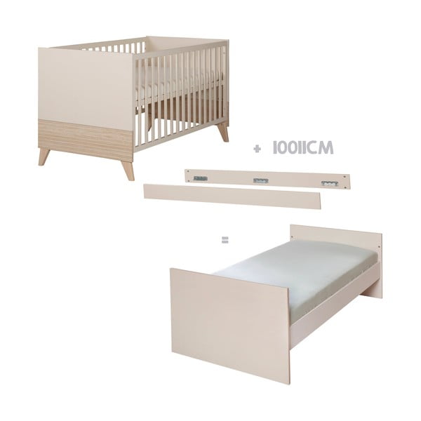 Bézs babaágy állítható magassággal 70x140 cm Sidney – Roba-image-3