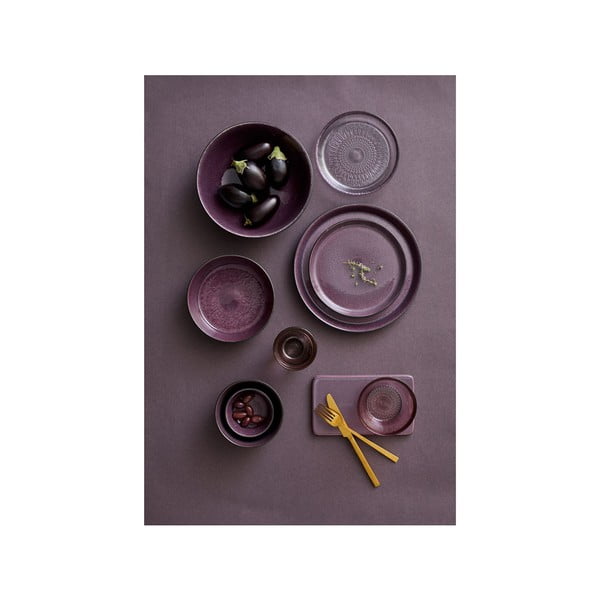 Fekete-lila kőedény szervírozó tálka Gastro Black/Purple – Bitz-image-1