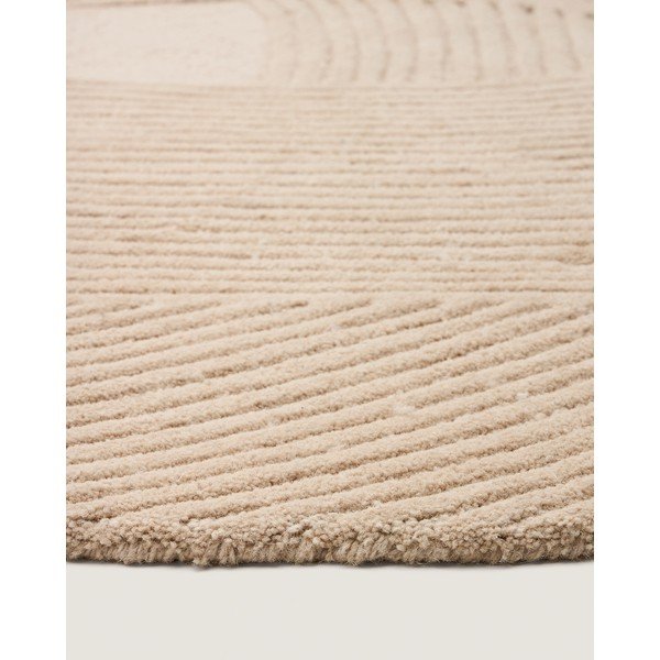 Krémszínű kézi szövésű gyapjú szőnyeg 160x230 cm Domm – Kave Home-image-3