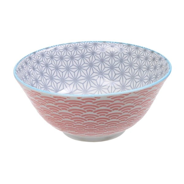 Star piros-szürke porcelán tál, ø 15,2 cm - Tokyo Design Studio