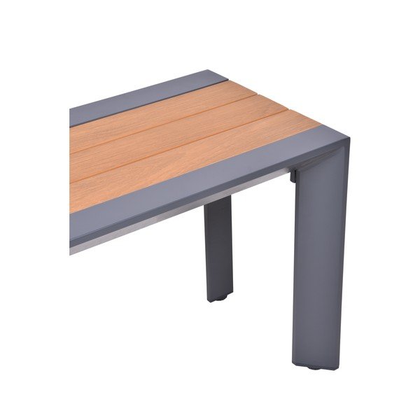 Sötétszürke-barna fém kerti pad Silea – Garden Pleasure-image-1