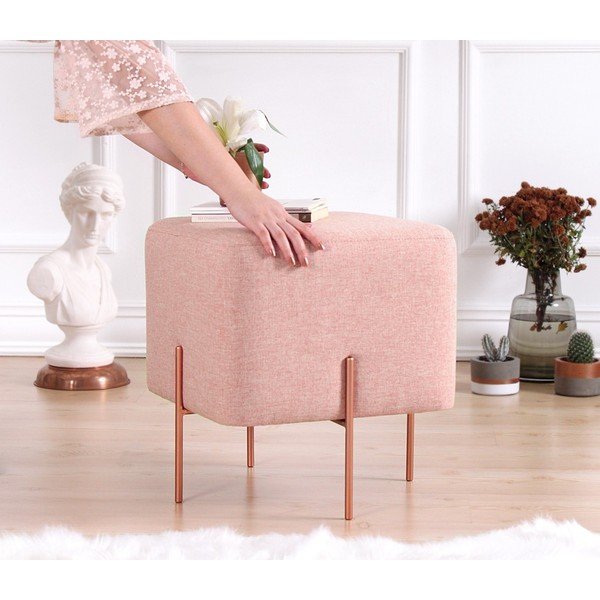 Világos rózsaszín puff Copper – Artie-image-1