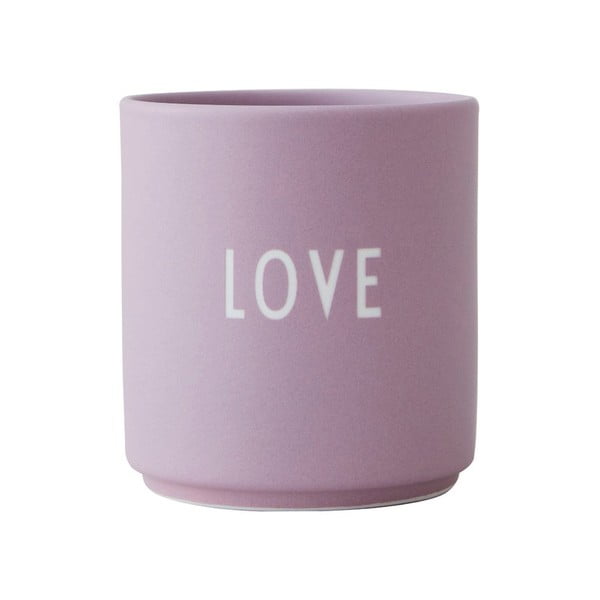 Favourite Love levendula-lila porcelánbögre - Design Letters