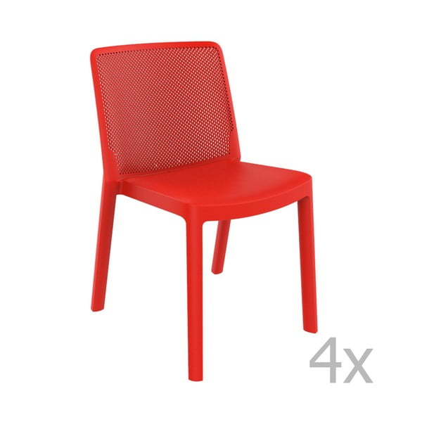 Fresh Garden piros kerti szék, 4 darab - Resol