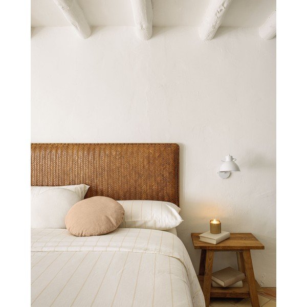 Barna bőr ágytámla 163x60 cm Natesa – Kave Home-image-3