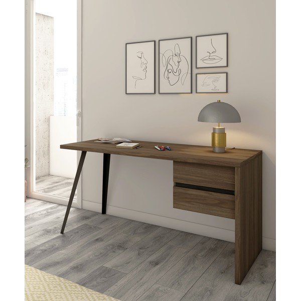 Íróasztal diófa dekorral 69x136 cm Rio2 – Marckeric-image-1