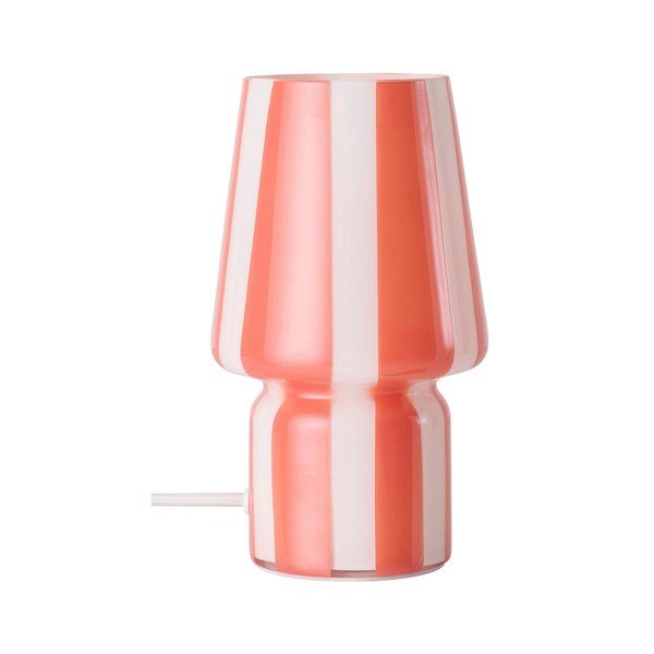 Piros-fehér üveg asztali lámpa (magasság 21,5 cm) Carlo – Ellos Home