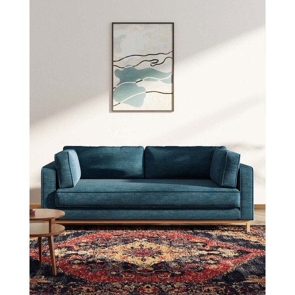 Sötétkék kanapé 222 cm Celerio – Ame Yens-image-3