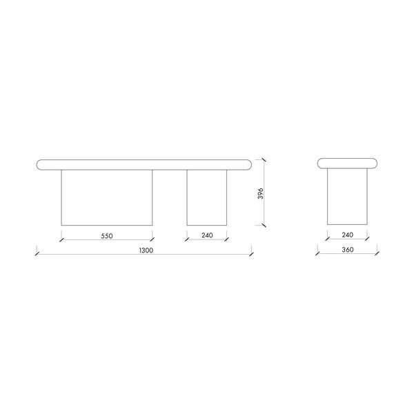 Téglavörös buklé párnázott pad Rull – noo.ma-image-4