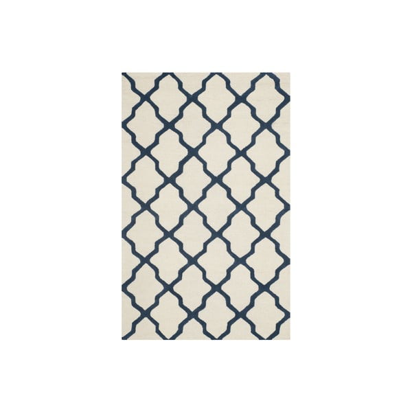 Ava fehér-kék gyapjúszőnyeg, 243 x 152 cm - Safavieh