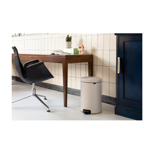 Bézs acél pedálos szemetes 20 l NewIcon – Brabantia-image-1