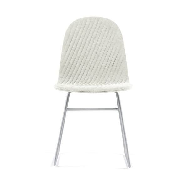 Mannequin V Stripe krémszínű szék fém lábakkal - Iker