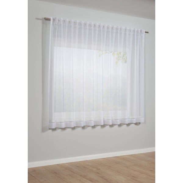 Fehér átlátszó függöny 175x140 cm Voile Uni - Gardinia-image-1